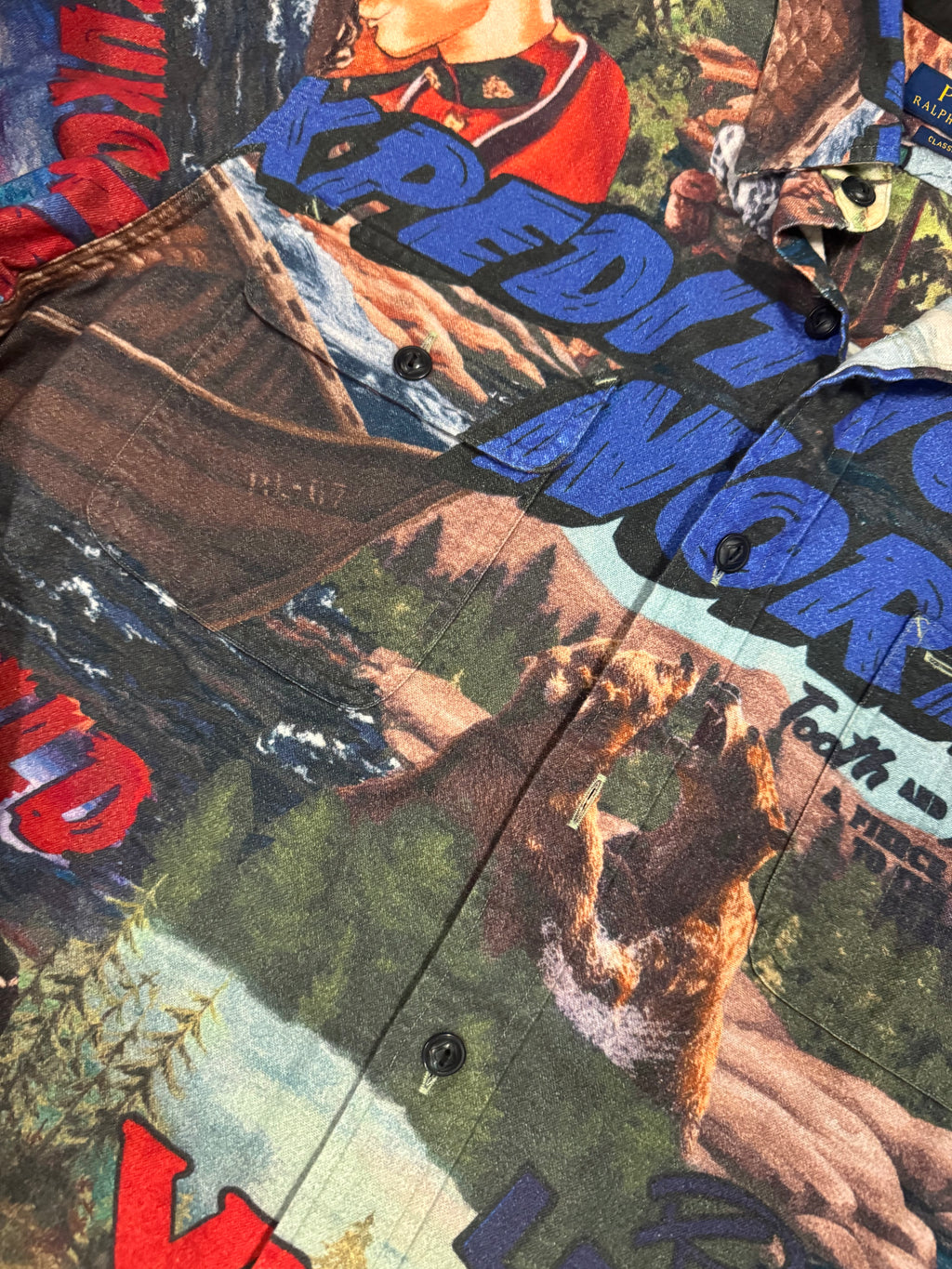 NWT Polo Ralph Lauren Sportsman Graphic Flannel Button Up