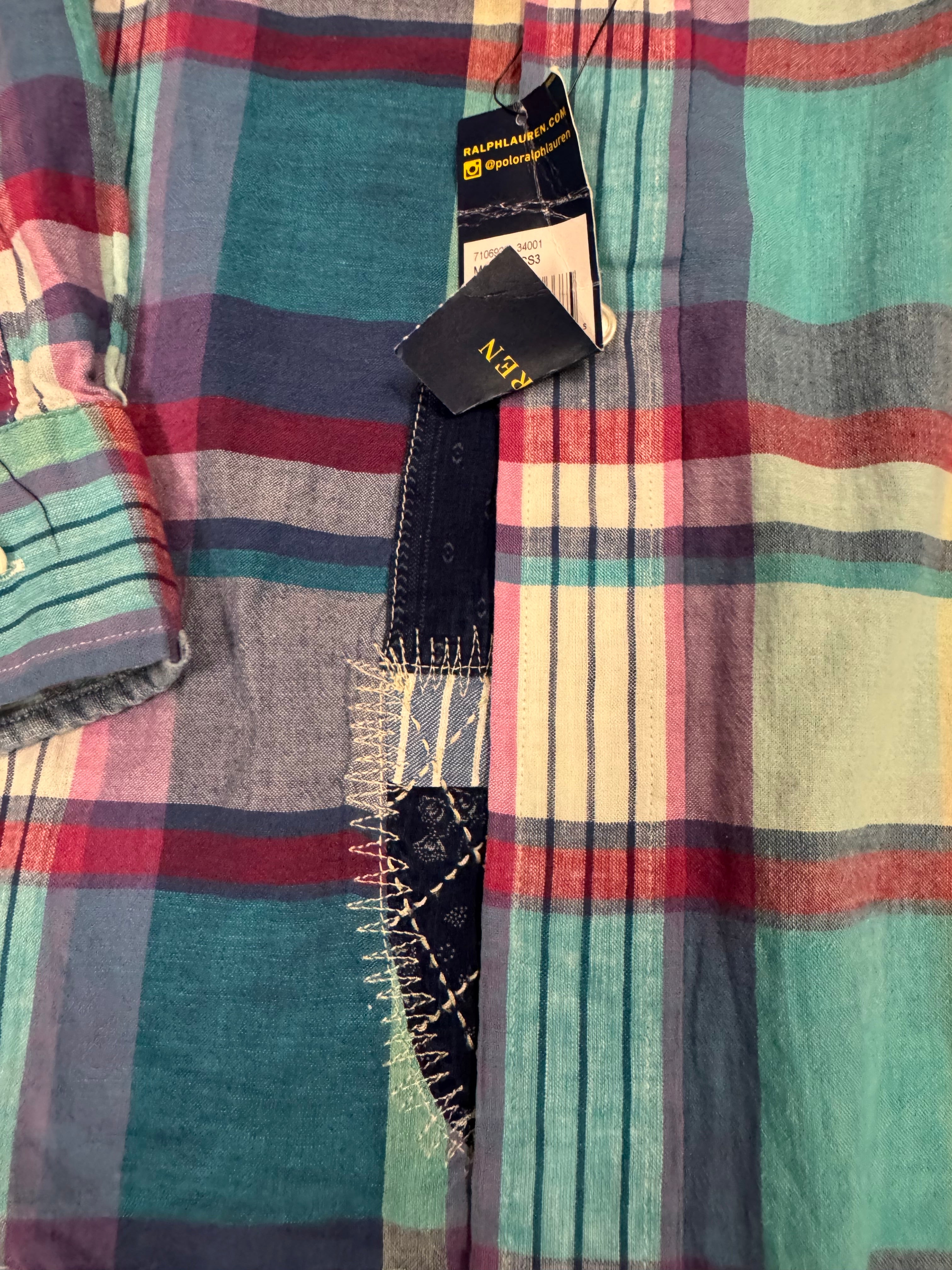 NWT Polo Ralph Lauren Madras Patchwork Button Down