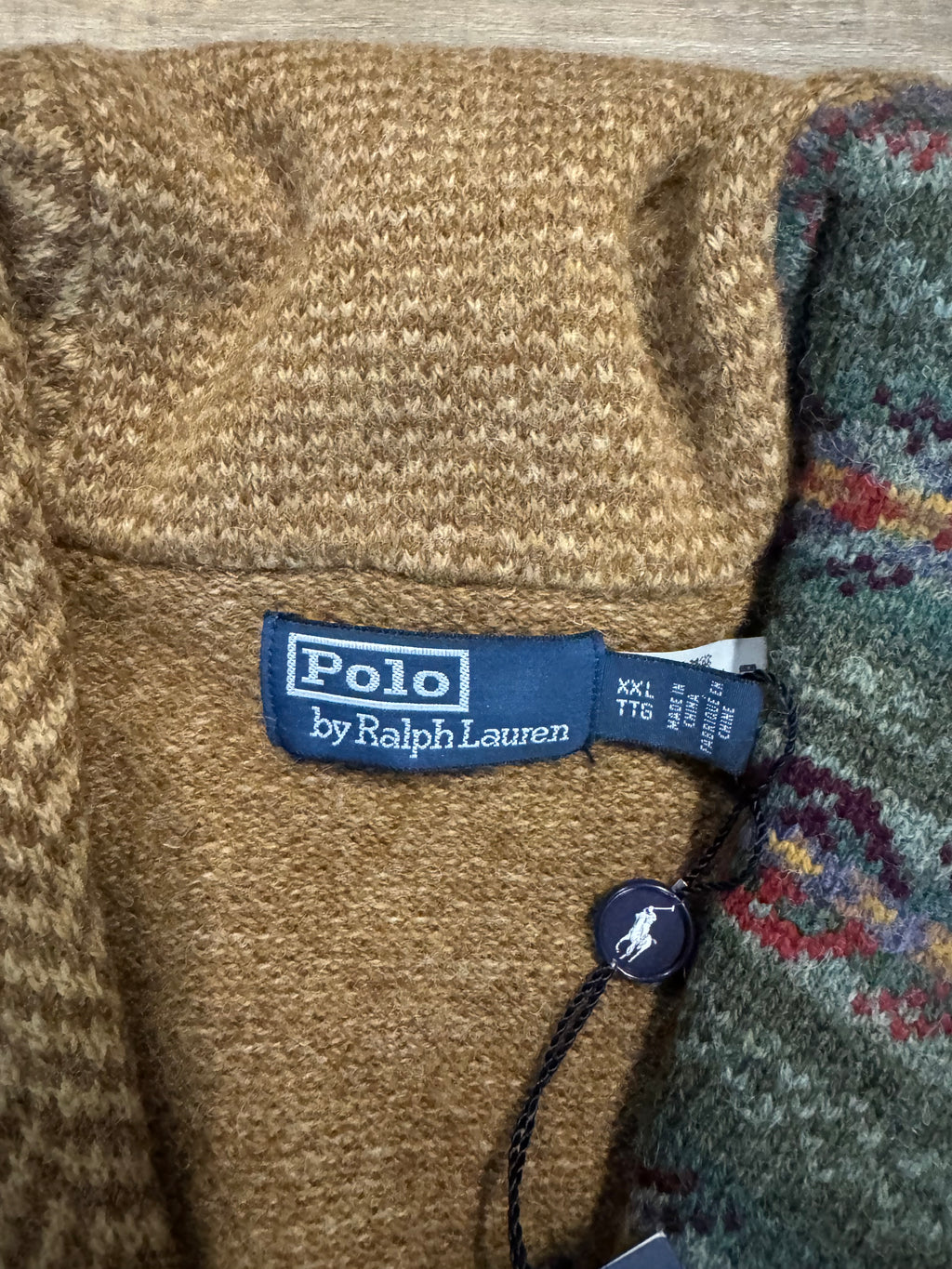 NWT Polo Ralph Lauren Equestrian Patchwork Cardigan