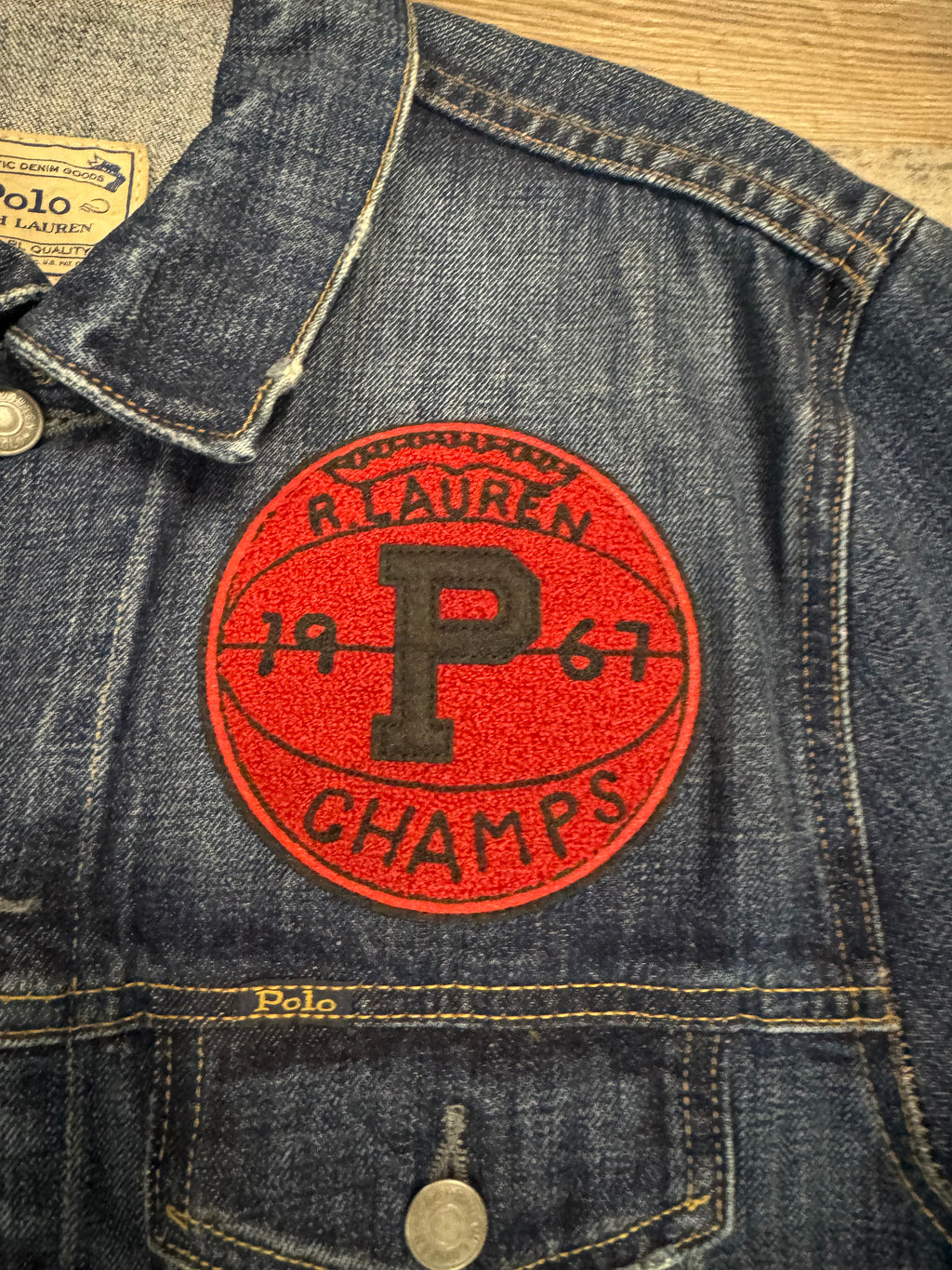 Polo Ralph Lauren Varsity Wildcat Denim Trucker Jacket