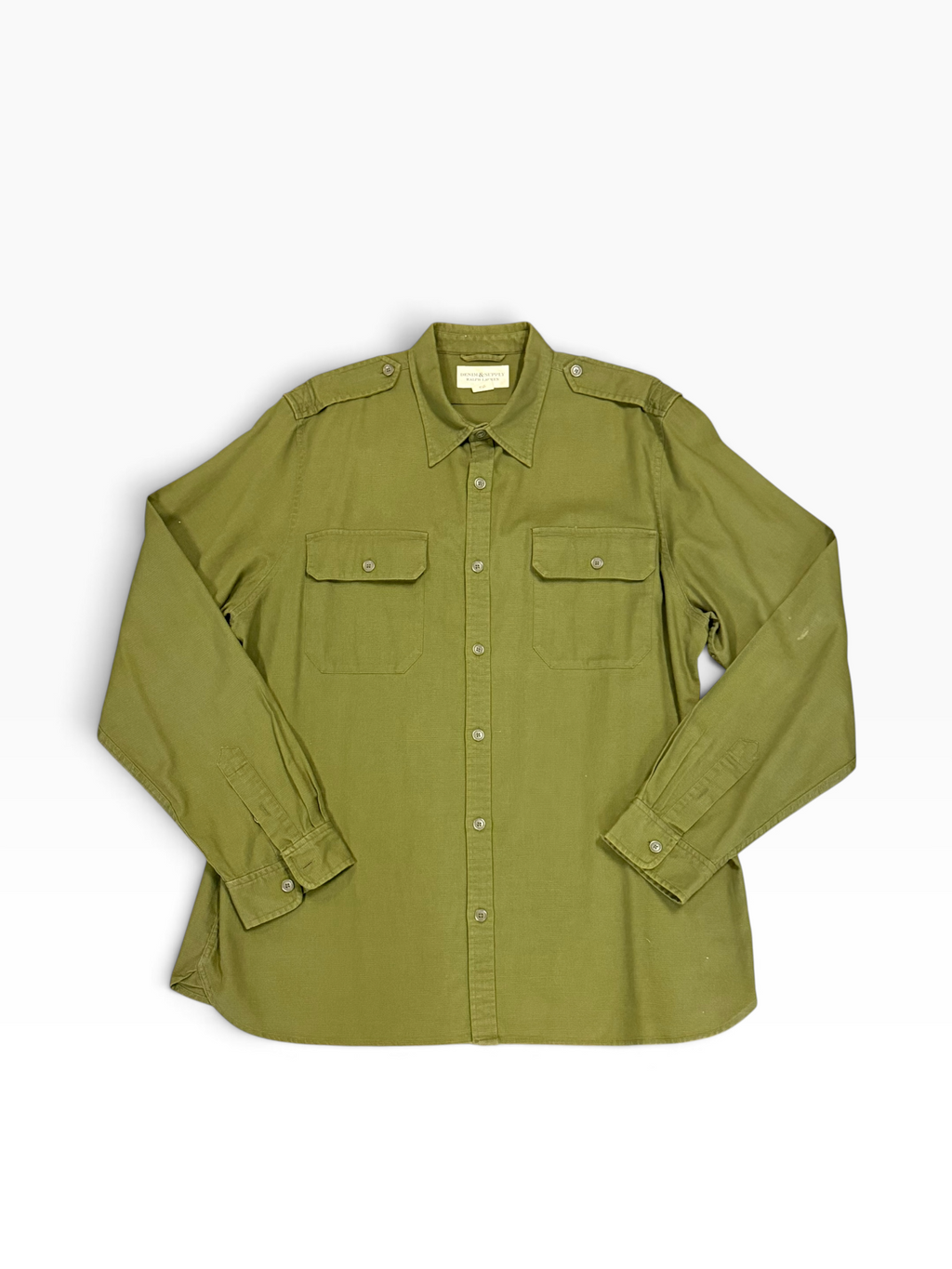 Vintage OG Ralph Lauren Denim and Supply Military Style Button Up