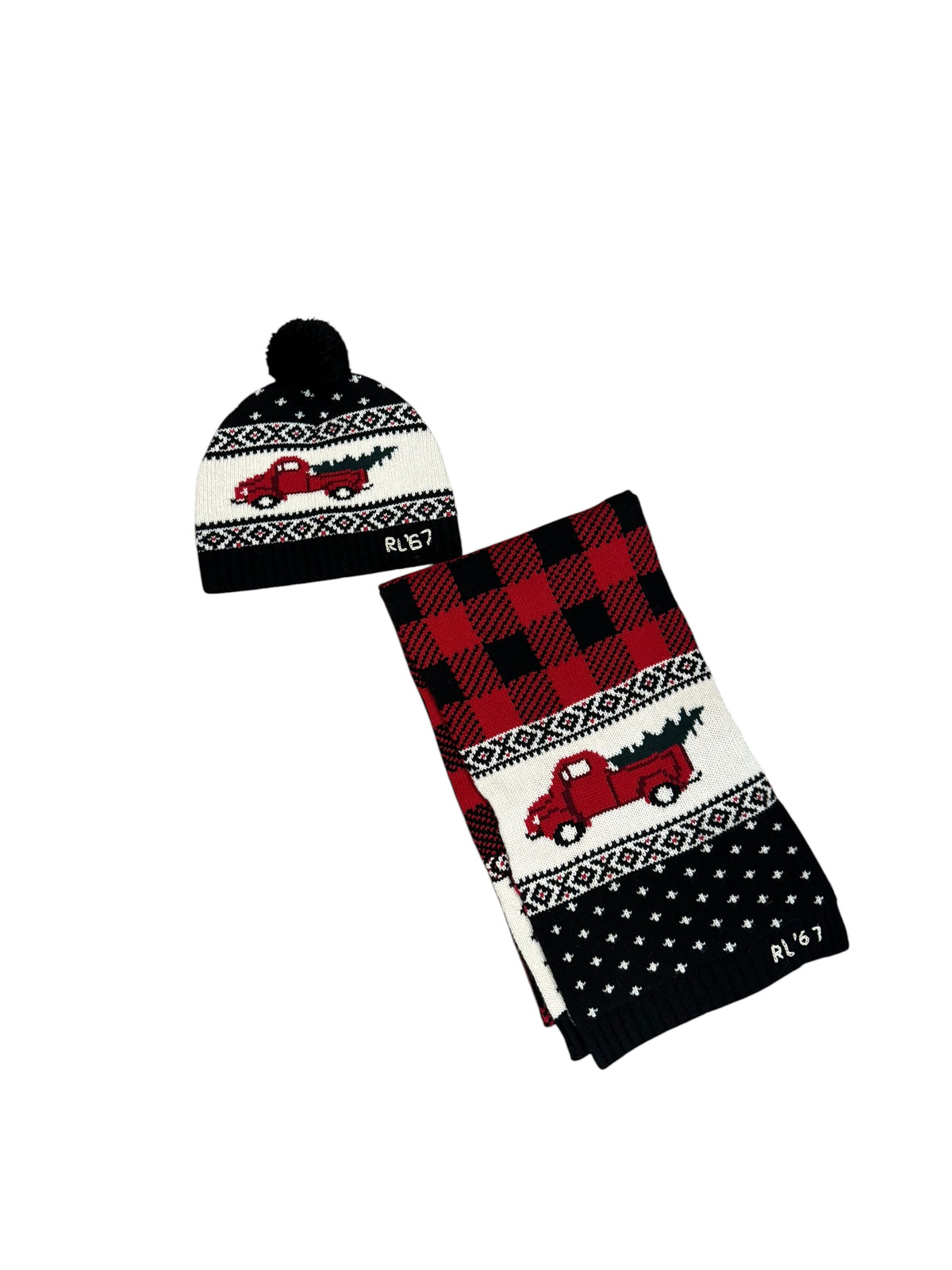 NWOT Polo Ralph Lauren Firetruck Scully & Scarf Combo