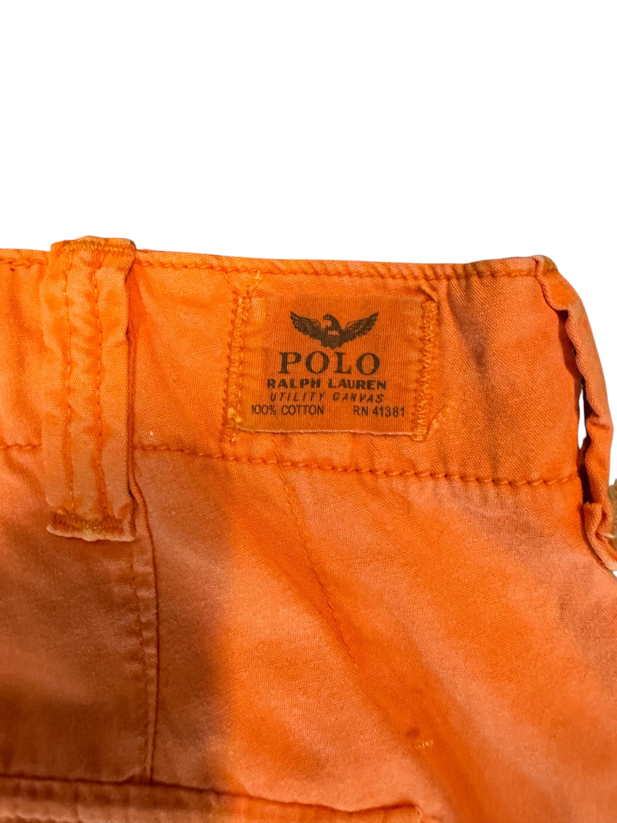Vintage OG Polo Ralph Lauren Orange 🍊 Cargo Shorts