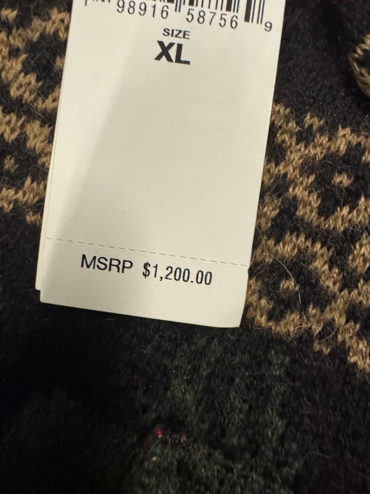 NWT RRL Ralph Lauren Fall/Winter Graphic Elk Heavyweight Knit Workshirt