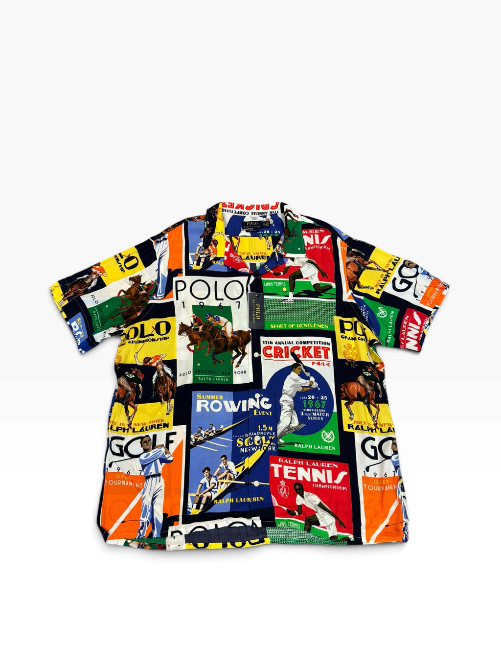 NWT Polo Ralph Lauren Patchwork Cricket Vacation Shirt