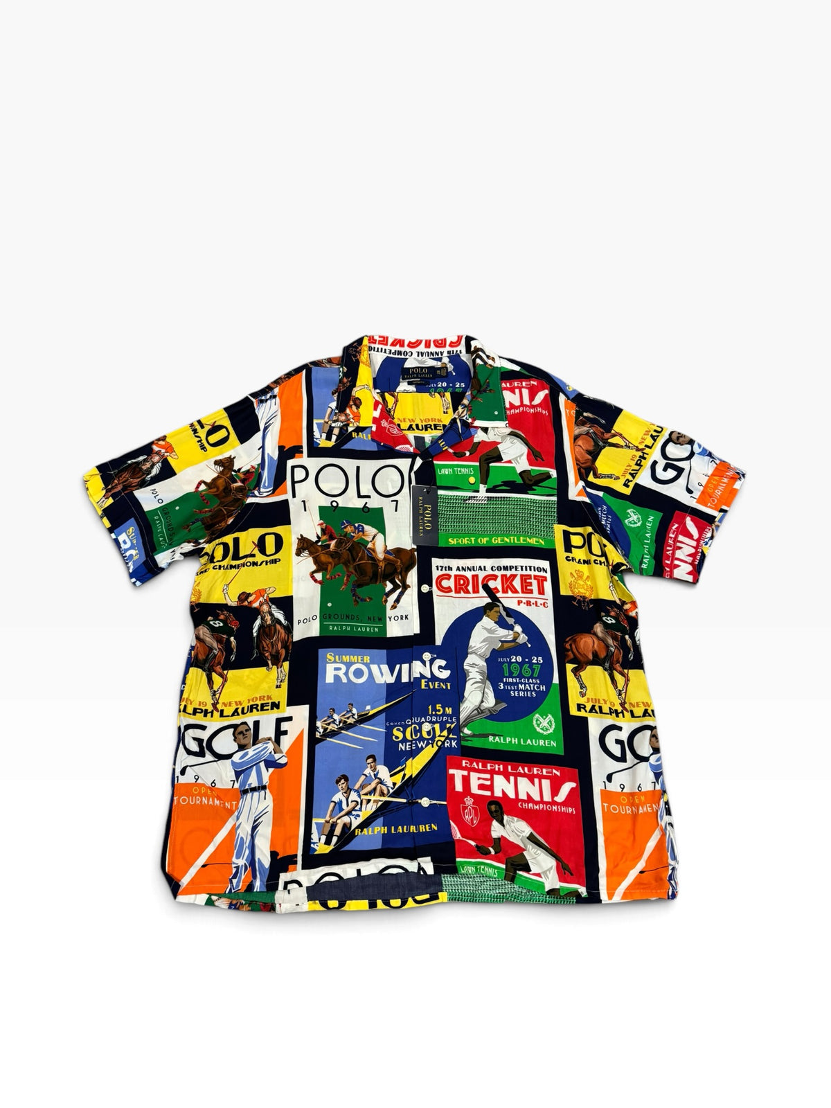 NWT Polo Ralph Lauren Patchwork Cricket Vacation Shirt
