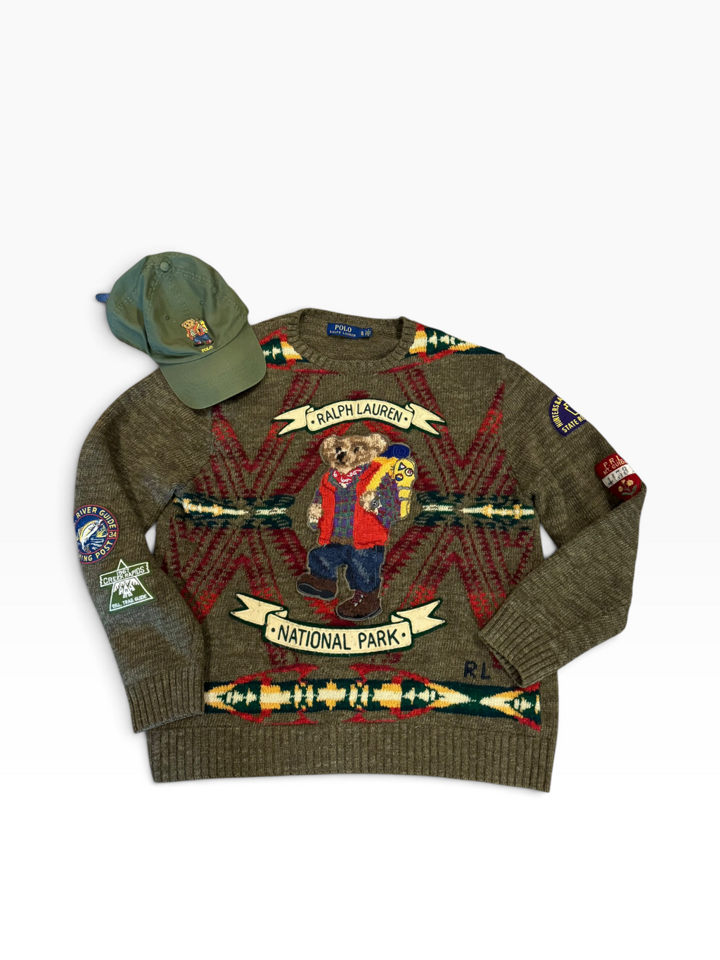 Polo Ralph Lauren Native Sportsman Bear Knit Sweater