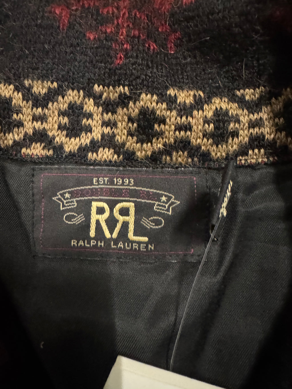NWT RRL Ralph Lauren Fall/Winter Graphic Elk Heavyweight Knit Workshirt