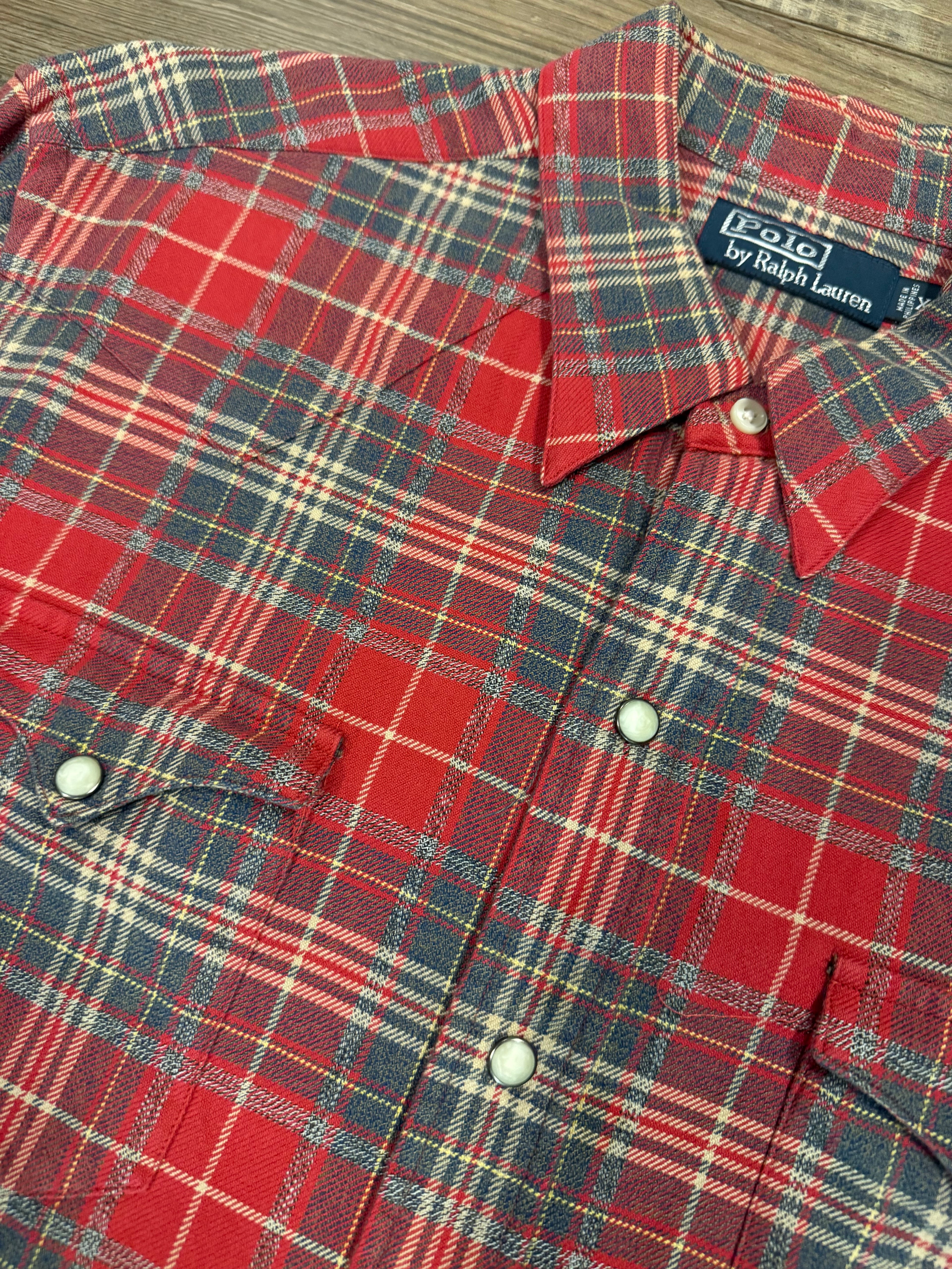 Polo Ralph Lauren Plaid Western Button Down Shirt