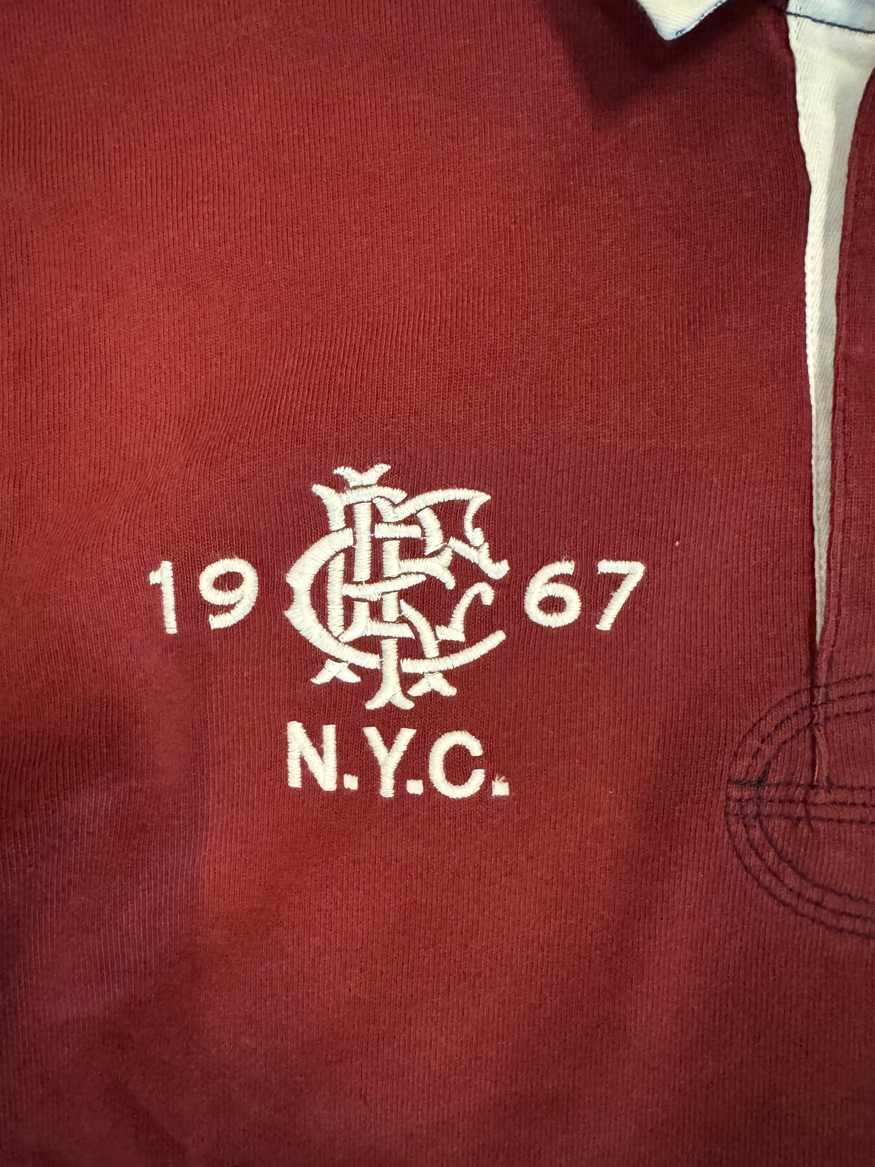NWT Polo Ralph Lauren Patchwork NYC Scribble Rugby