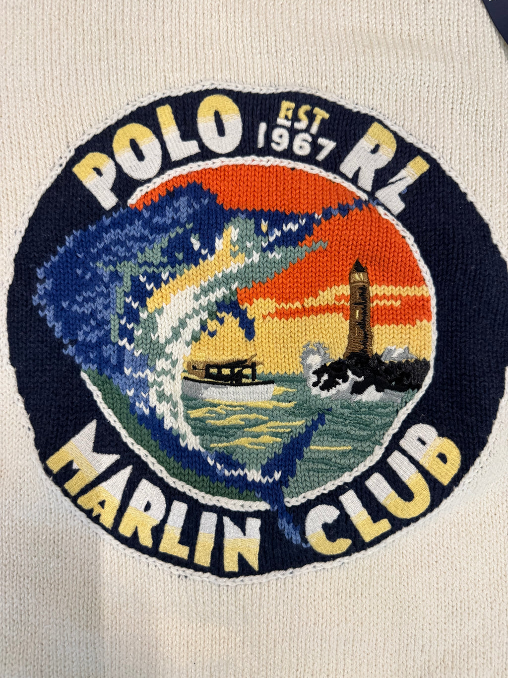NWT Polo Ralph Lauren Embroidered Marlin Knit Sweater
