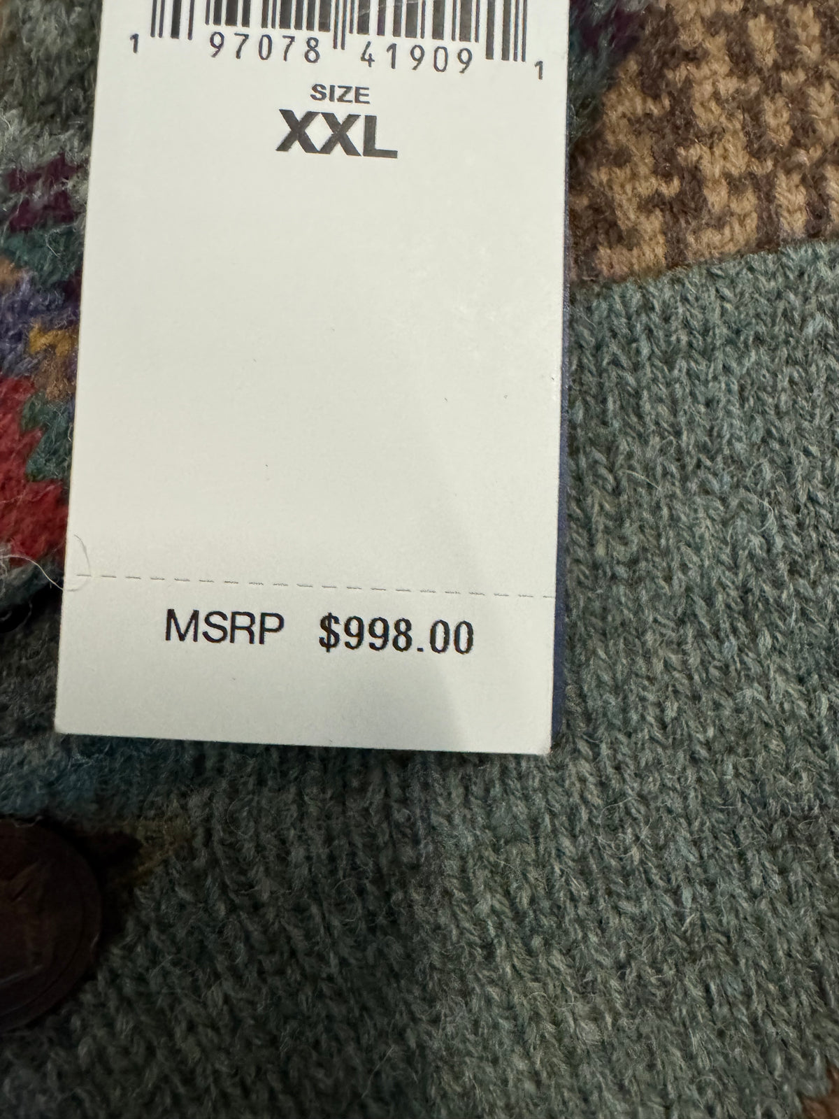 NWT Polo Ralph Lauren Equestrian Patchwork Cardigan