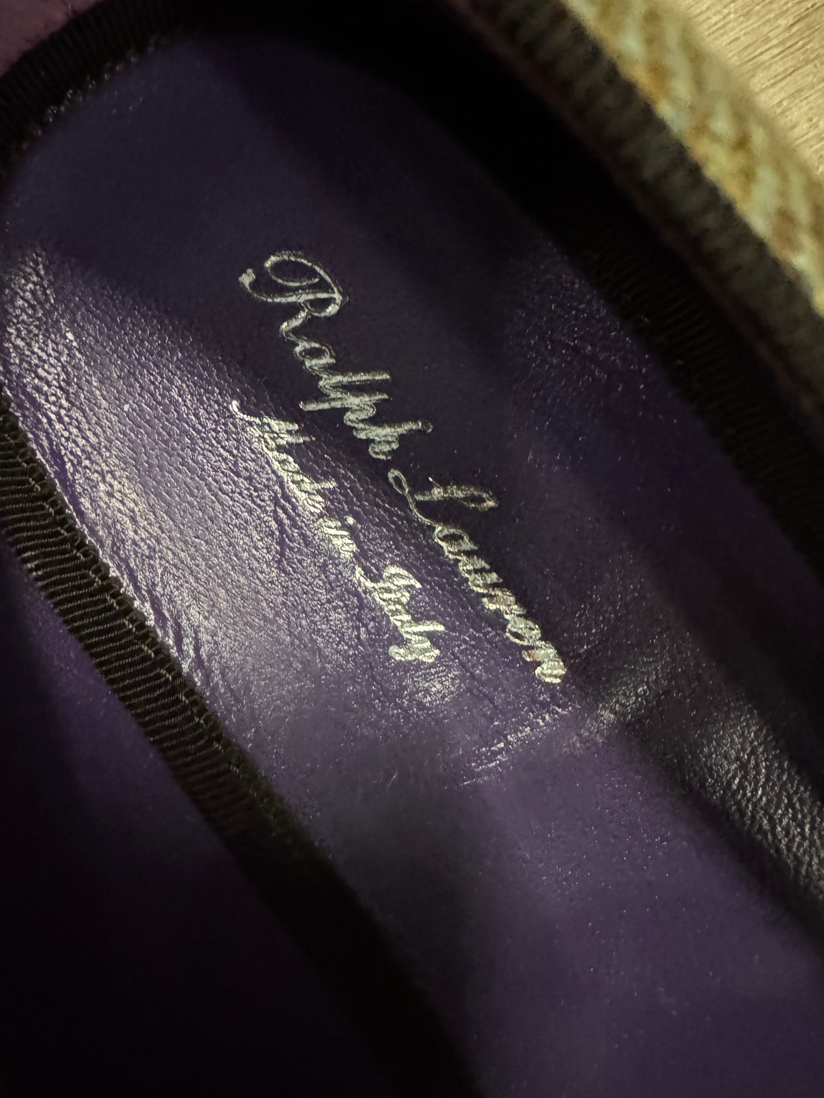 Limited Edition Polo Ralph Lauren Purple Label Crest Slippers
