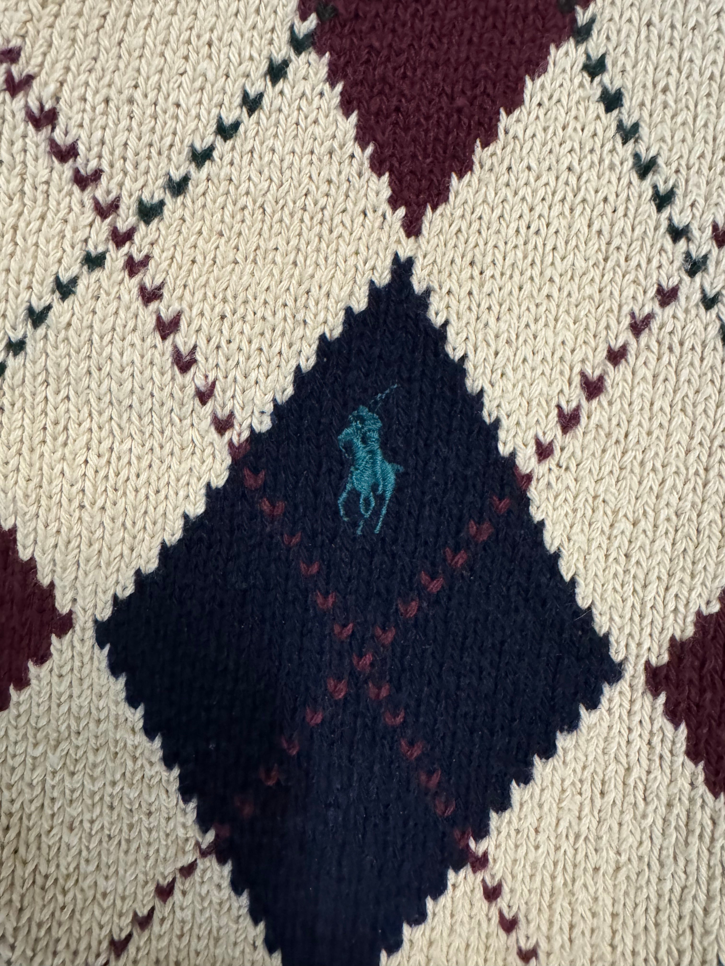 Vintage OG Polo Ralph Lauren Knit Argyle Vest