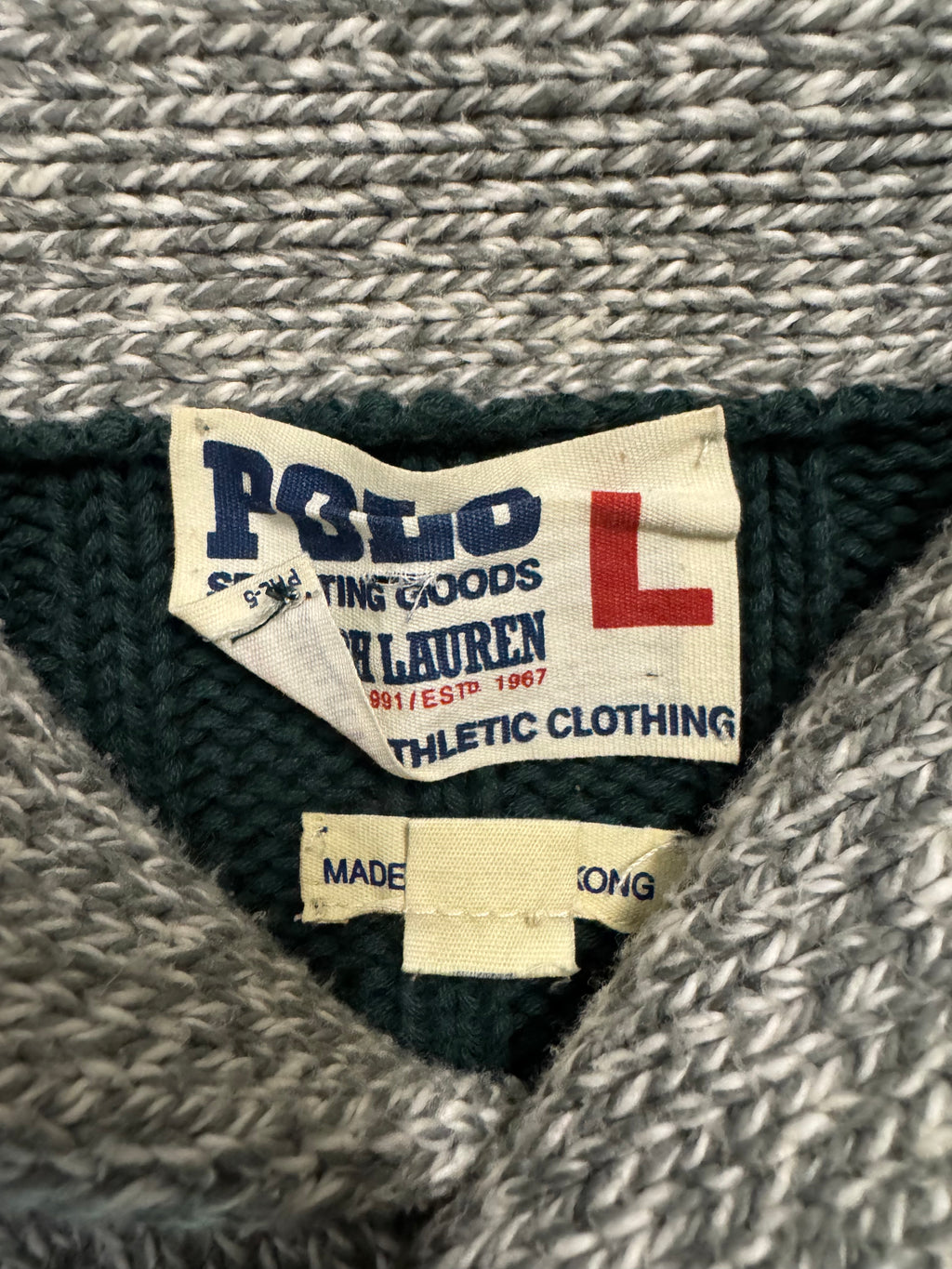 Vintage OG Polo Ralph Lauren 1991 RLP Varsity Knit