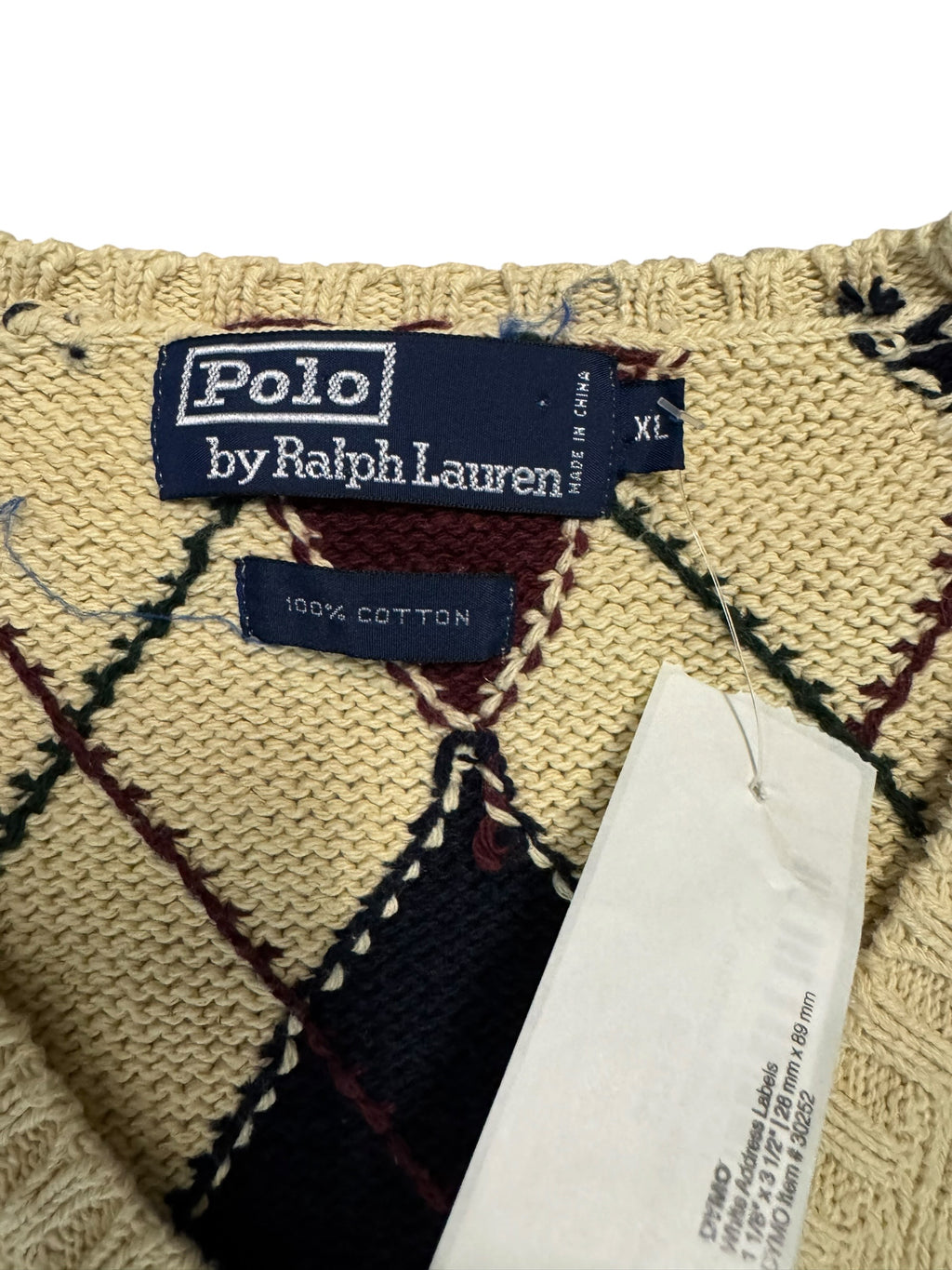 Vintage OG Polo Ralph Lauren Knit Argyle Vest