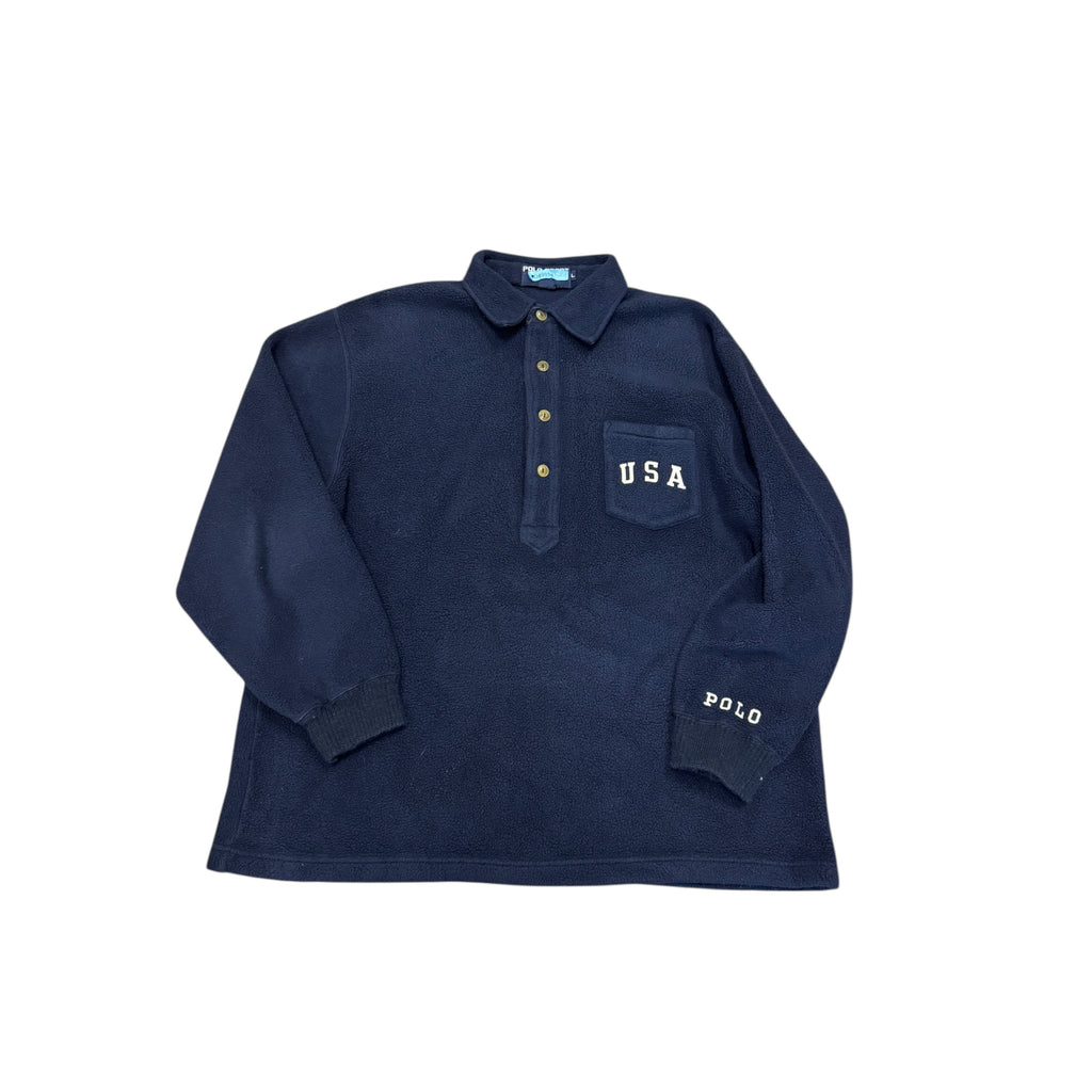 Vintage OG Polo Sport Ralph Lauren USA Fleece Rugby