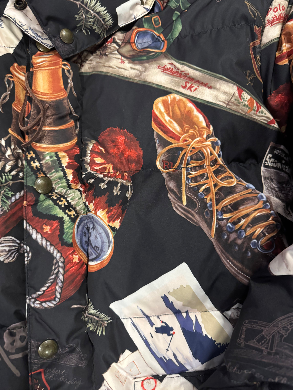 Polo Ralph Lauren Graphic Ski Boots Goose Down Coat